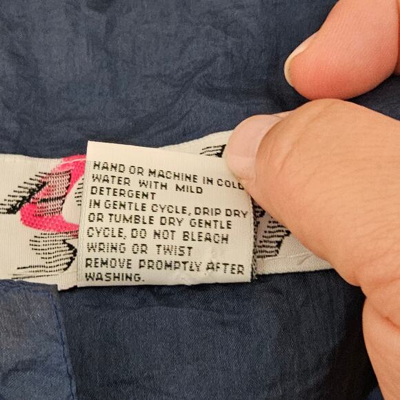 Active Stuff Vintage Blue Maroon Windbreaker Bomber Jacket | M | MINOR FLAWS - Picture 15 of 16